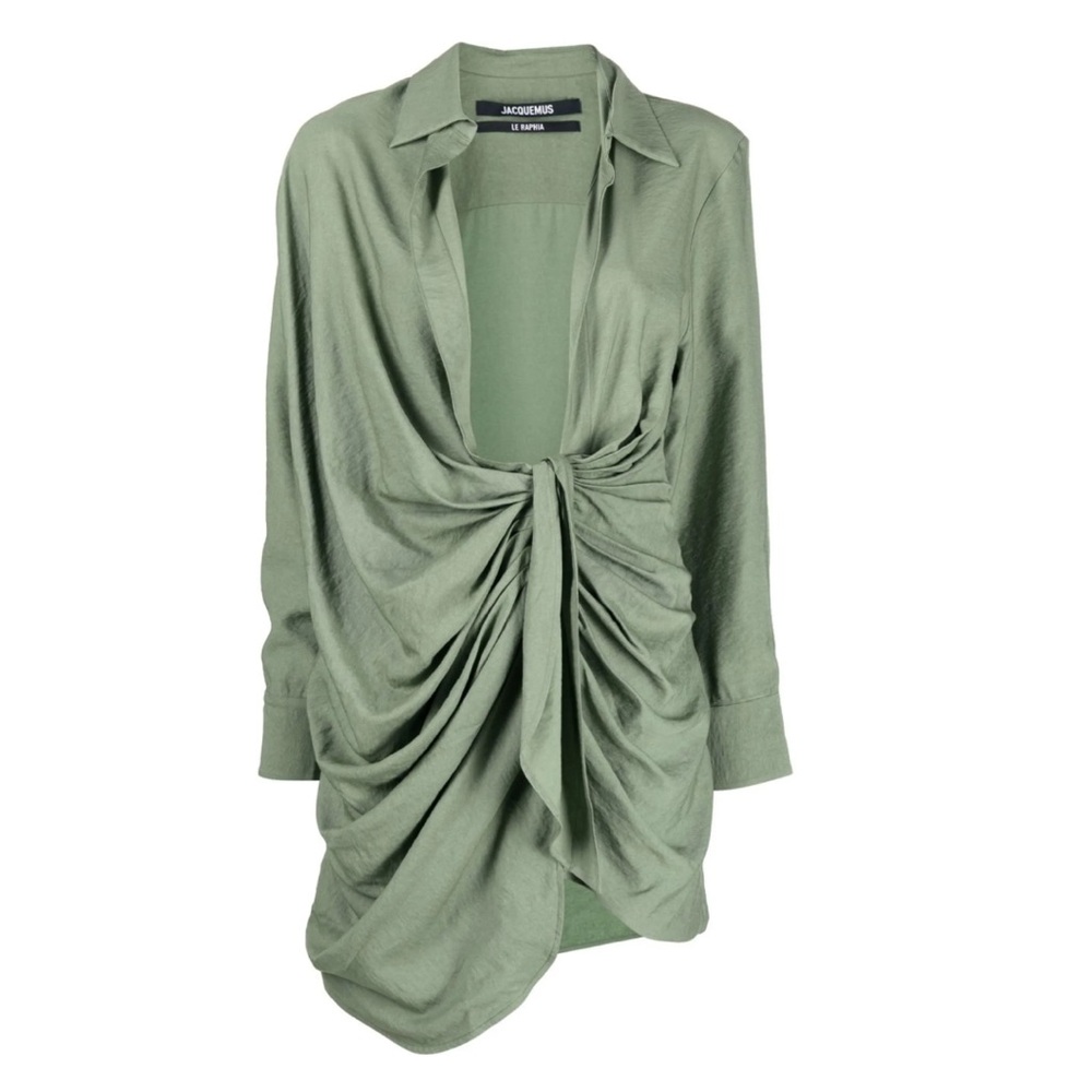 JACQUEMUS La Robe Bahia draped shirtdress